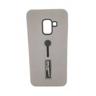 Cover Kickstand Matte With Finger Strap Samsung Galaxy A8 2018 A530 Grey